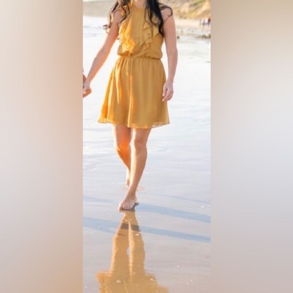 BCBGeneration Gold Halter Mini dress size: M